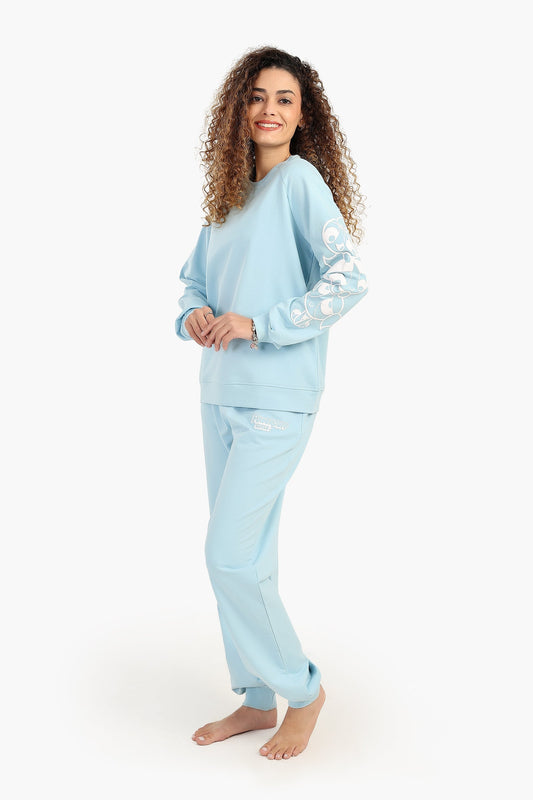Blue French Terry Pyjama Top