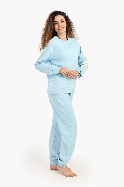 Blue French Terry Pyjama Top