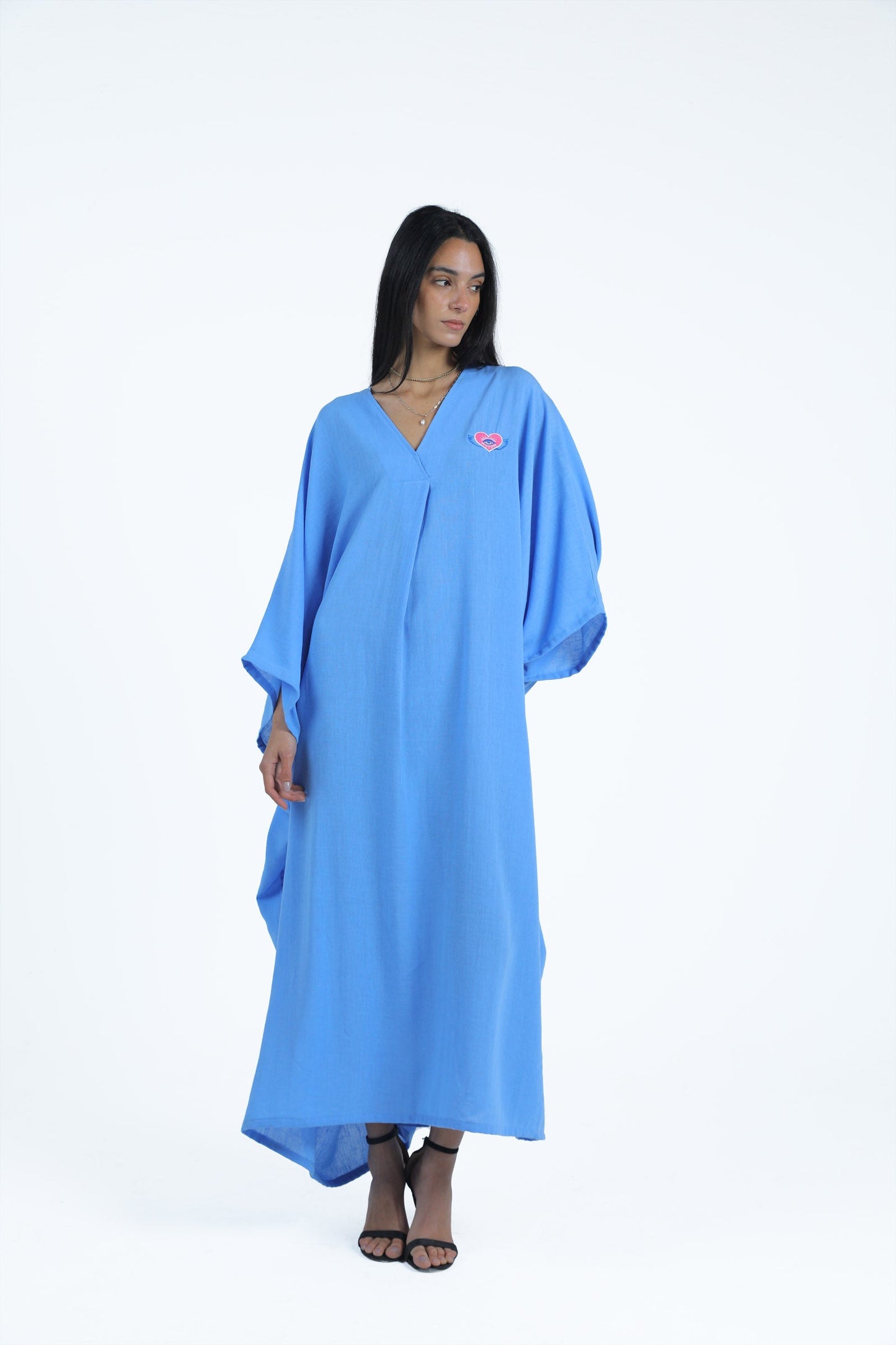 Deep V-Neck Abaya