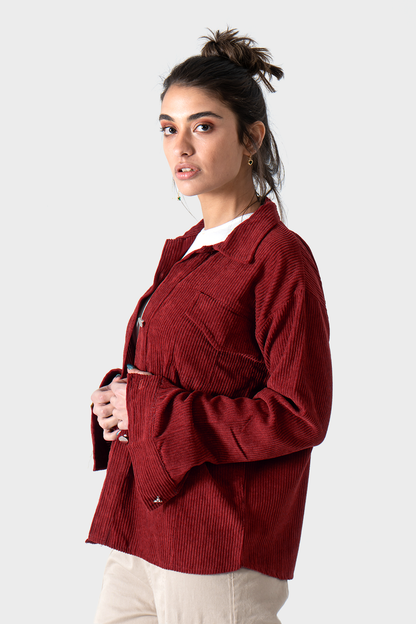 Maroon Velvet Shirt