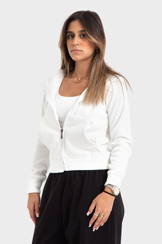 هودي مميز بسوستة أبيض 