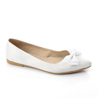 Classic Upper Bow Velvet Ballerina