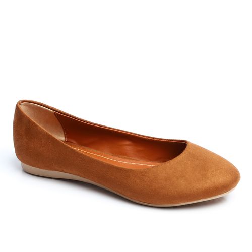 Plain Suede Ballerina