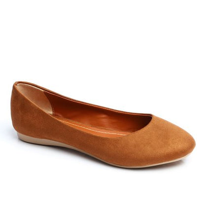 Plain Suede Ballerina