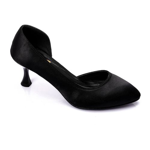Open Side Satin High Heels