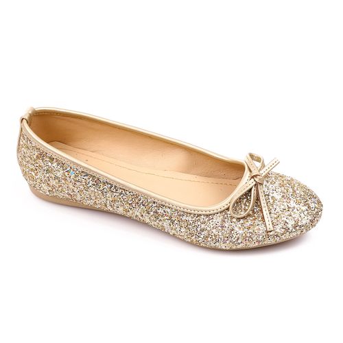 Gold Comfortable Glittery Ballerina