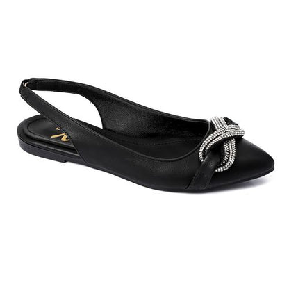 Slingback Strass Flat Shoes