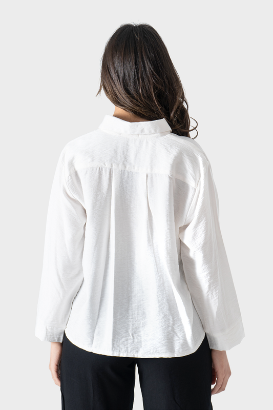 Okoye White Loose Fit Shirt