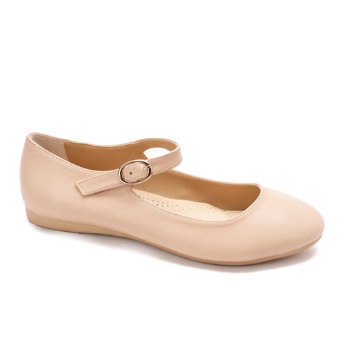 Side Buckle Round Toe Ballerina