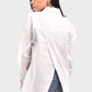 White Back Slit Shirt