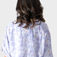 Lavender V-Neck Printed Blouse