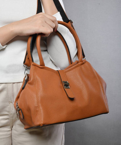 Havana Twist Lock Handbag with Extra Strap