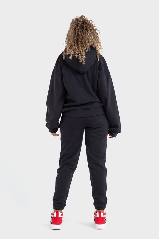 طقم سادة مكون من قطعتين أسود