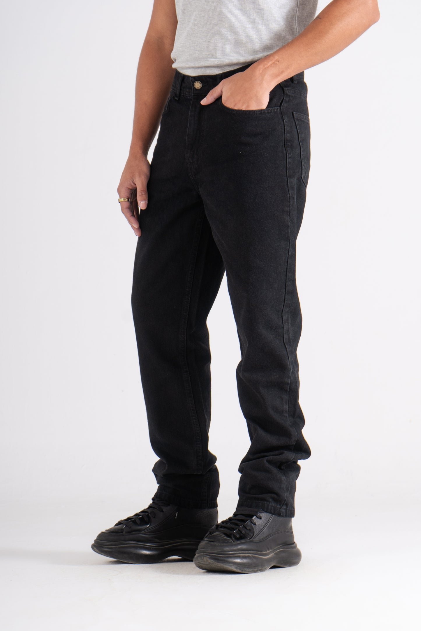 Black Straight Leg Jeans