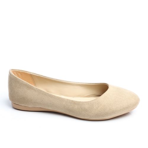 Plain Suede Ballerina