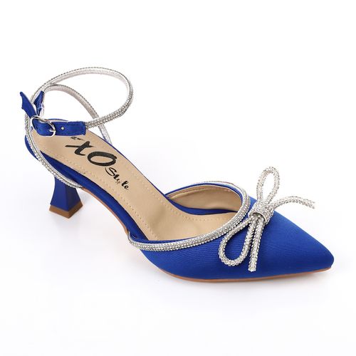Rhinestone Bow Slingback High Heels