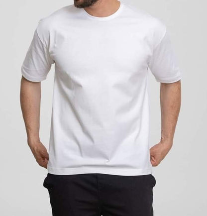 White Basic Plain Cotton T-Shirt