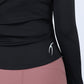 Black Blush Elegance Long-Sleeve Active Top