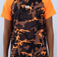 Orange Army Training Sports T-Shirt for Teen Boys