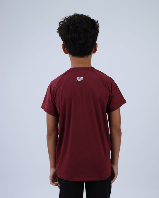 Burgundy Power-On Sports T-Shirt for Boys