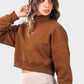 Shechick High Neck Crop Sweatshirt