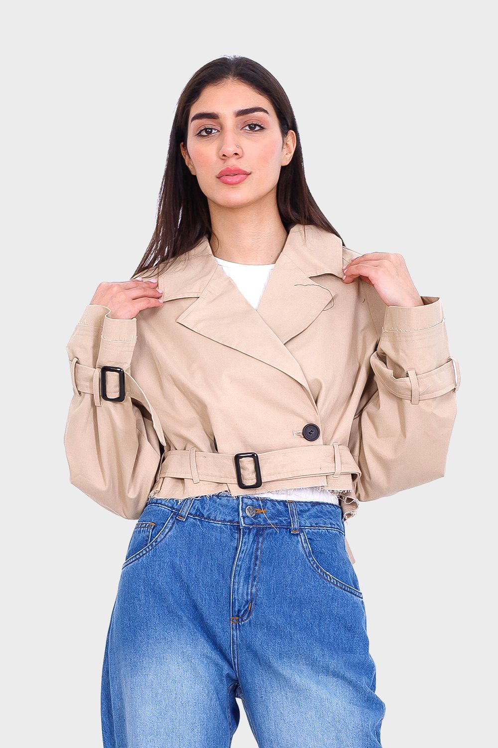 Miss Venus Cropped Trench Jacket