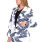 Miss Venus Printed Blazer with Long Sleeves