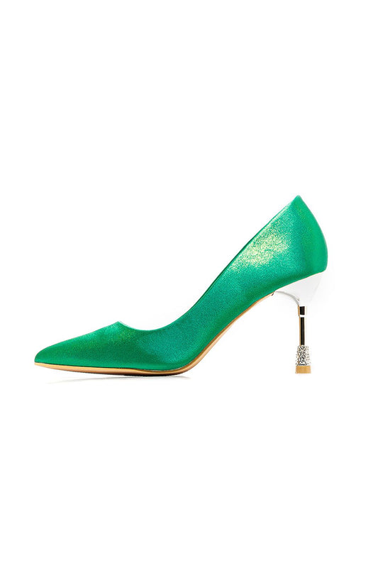 Solid Soiree Pump Green