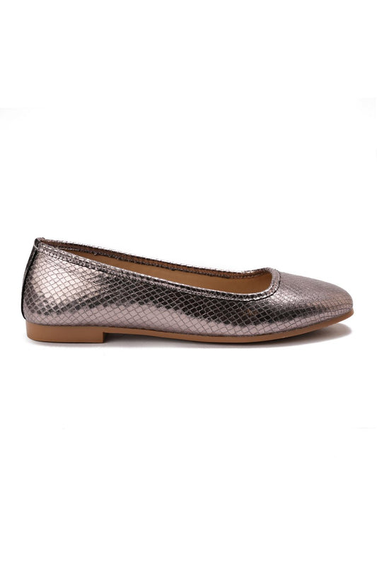 XO Style Comfortable Metallic Flat Shoes