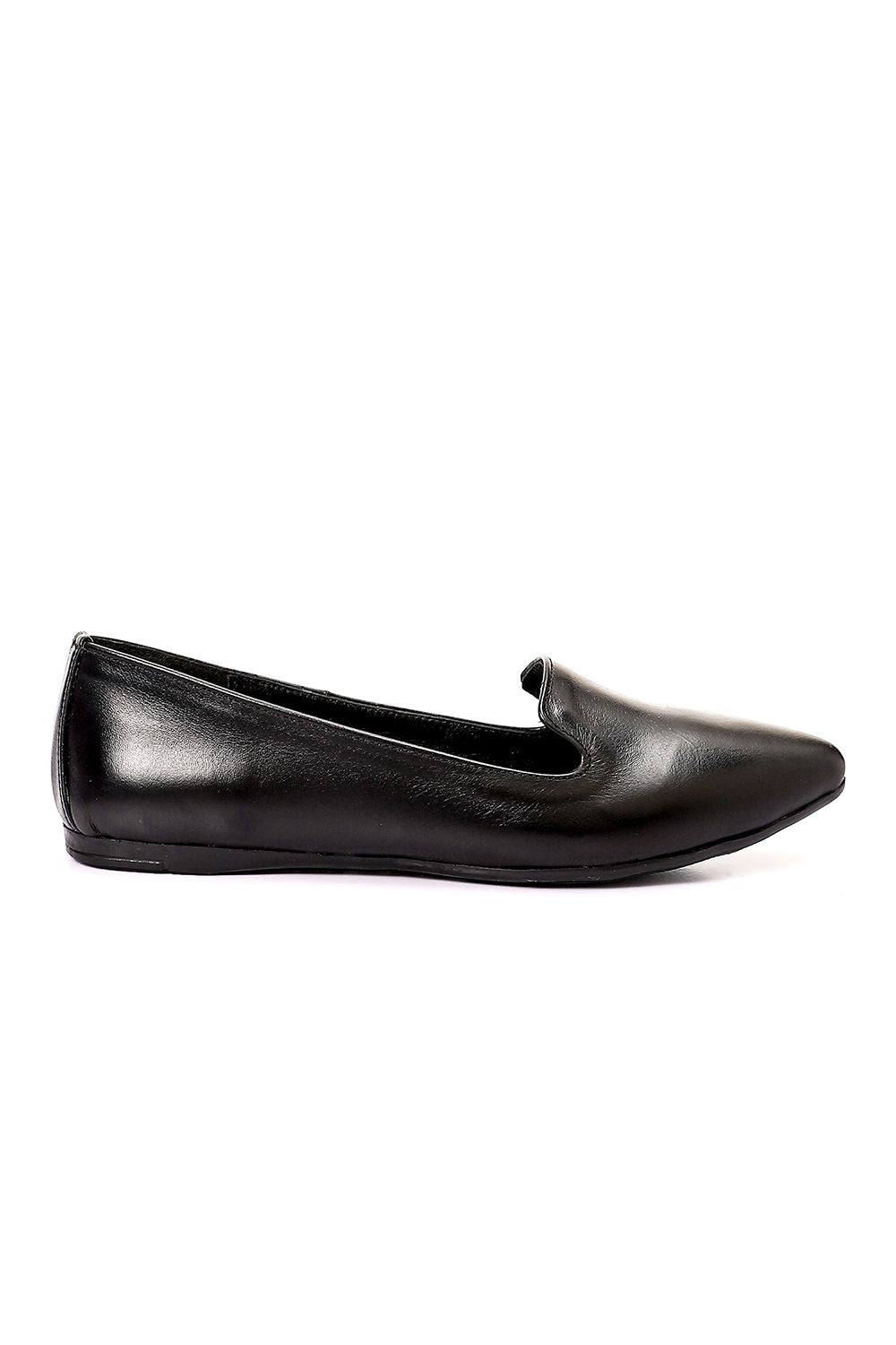 Pointed Toe Cap Genuine Leather Ballerina