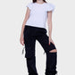 Miss Venus Knee Slit Parachoute Pants