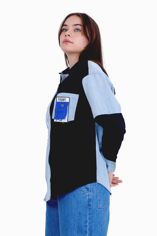 قميص عصري بنصفين