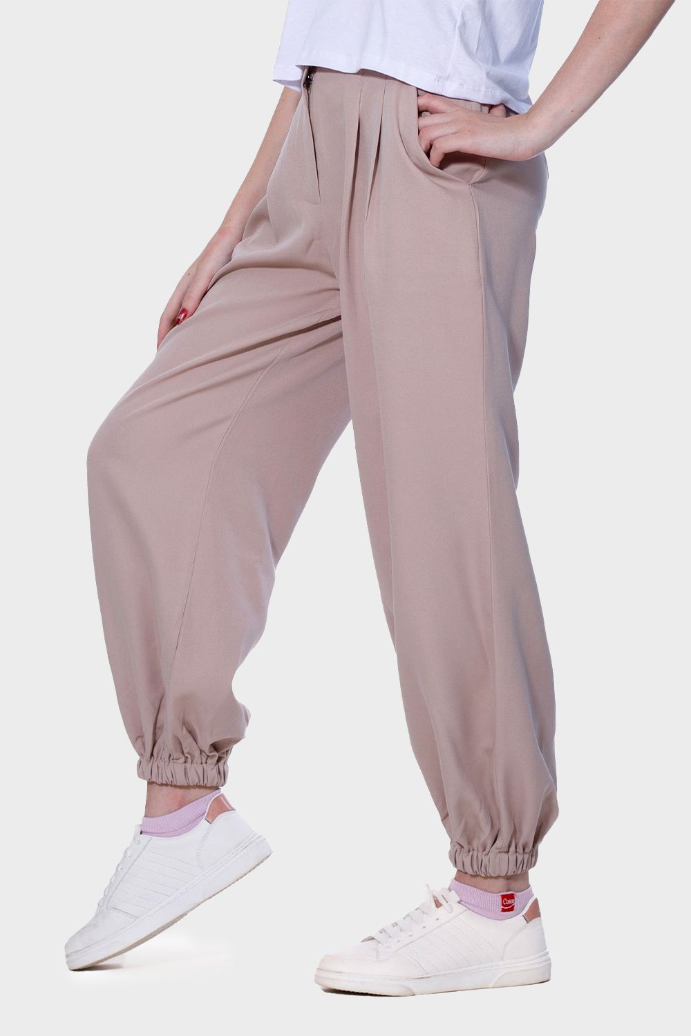 Slouchy Pants with Side Pockets