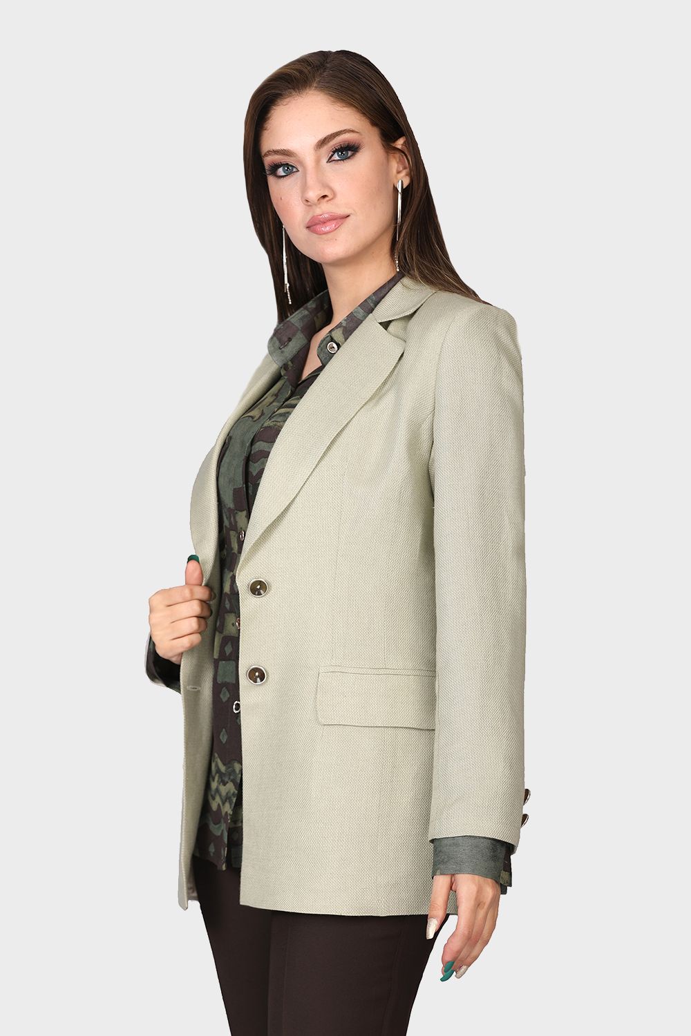 Smoky Notched Lined Blazer