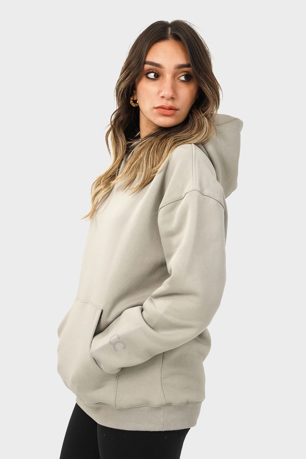 Shechick Plain Oversized Hoodie