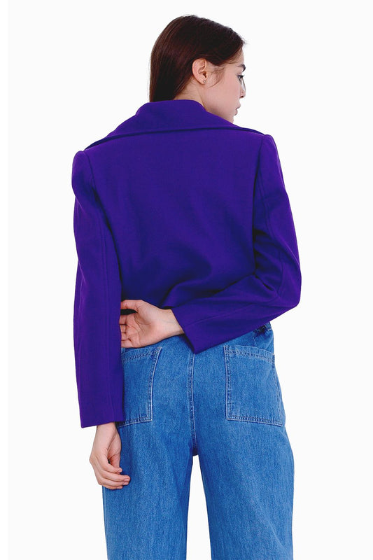 Miss Venus Solid Cropped Jacket