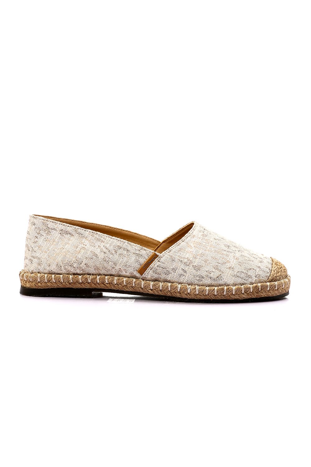 Printed Espadrille Decorated with Straw