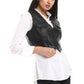 Mr.Joe Casual Cropped Leather Vest