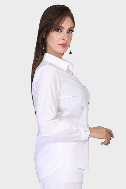 Smoky Longer Back Solid Shirt