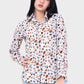 Miss Venus Patterned Buttoned Blouse