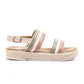 XO Style Comfy Striped Leather Sandal