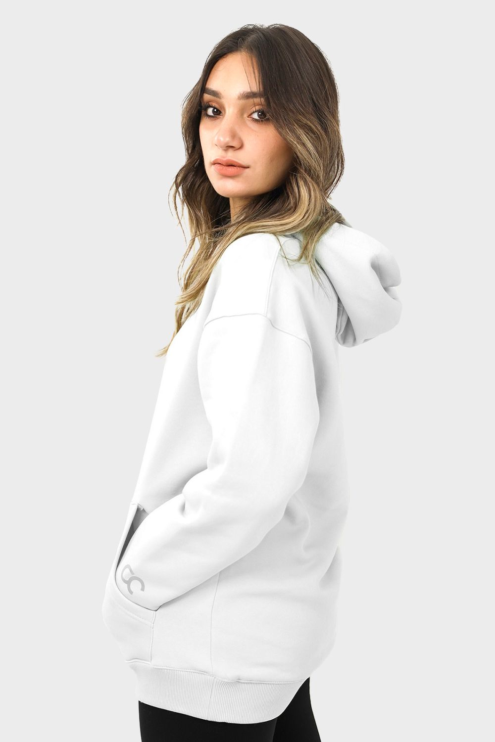 Shechick Plain Oversized Hoodie