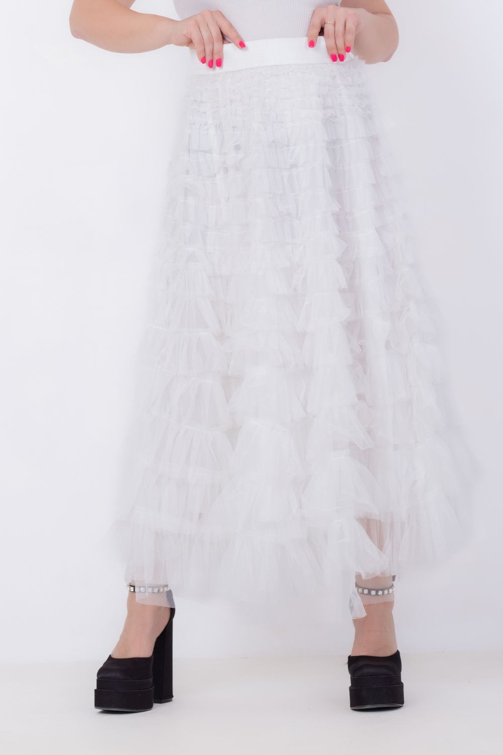 Miss Venus Fluffy Tulle Maxi Skirt