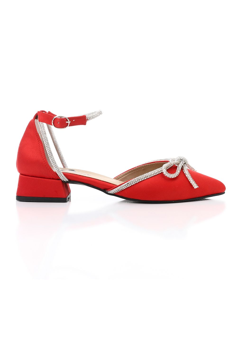 XO Style Fashionable Strassed Strap Heeled Shoes