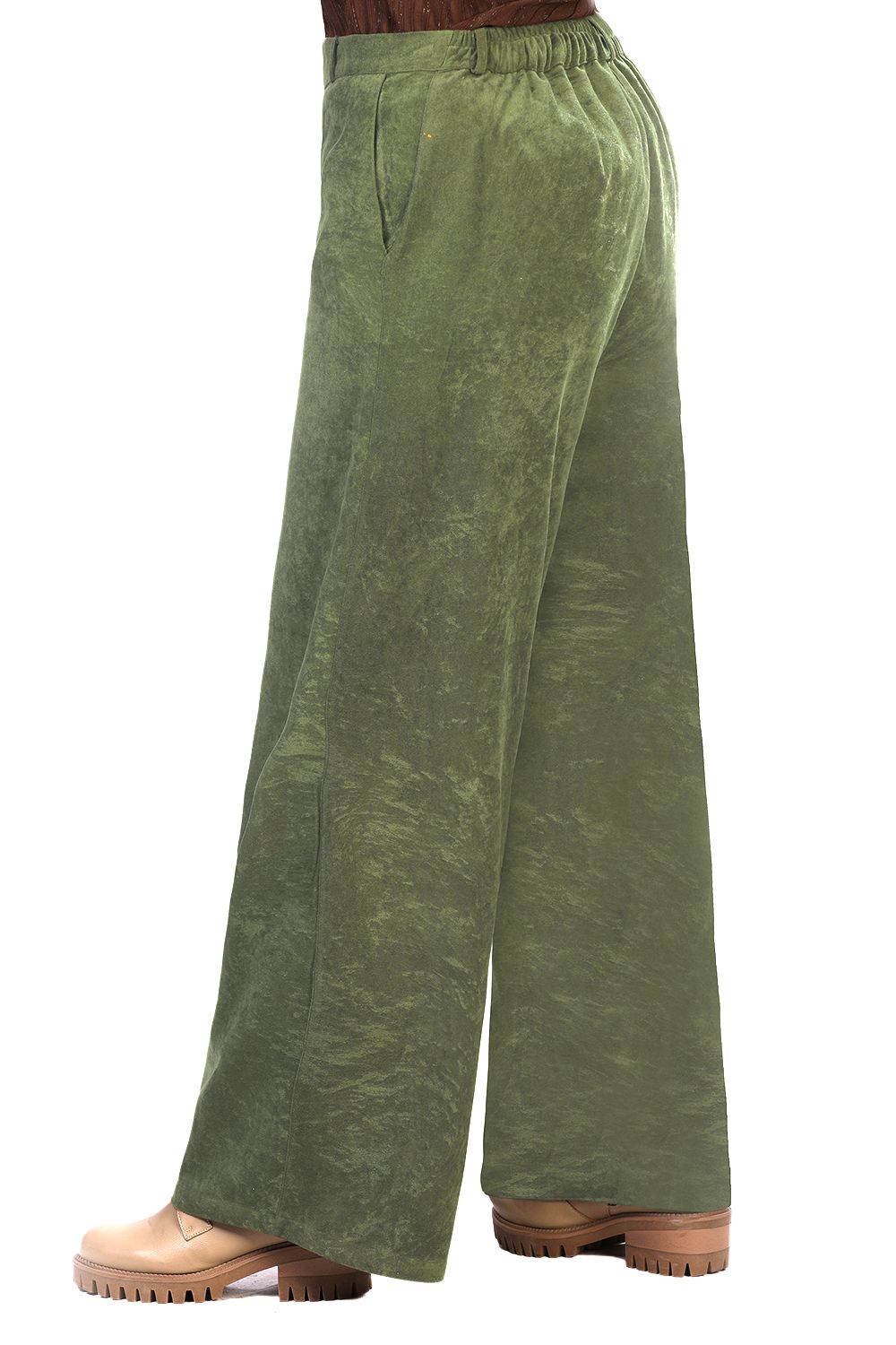 Smoky Solid Wide Leg Pants