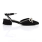 XO Style Strassed Strap Slingback Heeled Shoes