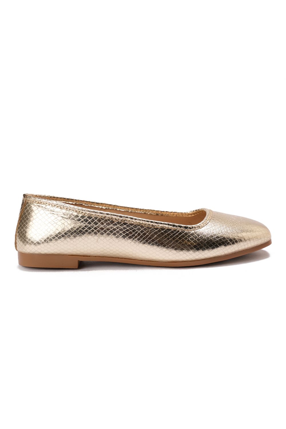 XO Style Comfortable Metallic Flat Shoes