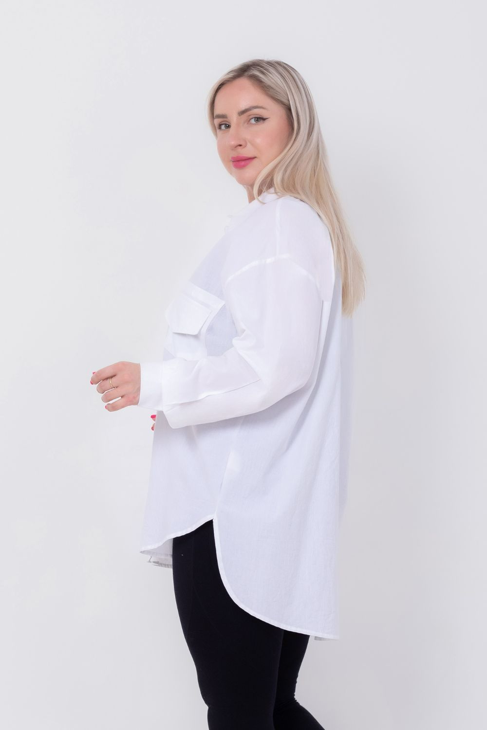 Miss Venus Basic Shirt with Side Flap Pocket