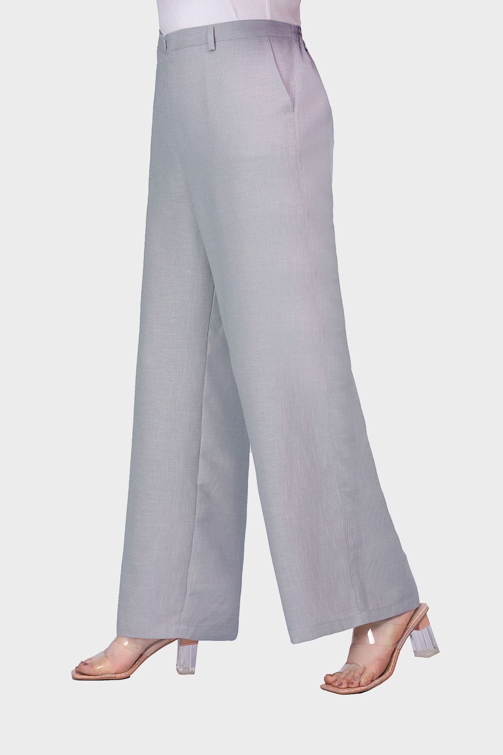 Smoky Wide Pants with Elastic Back Band