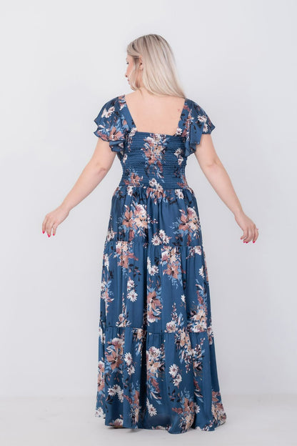 Satin Floral Dress